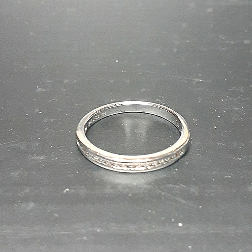 PAJ 925 Silver Ring with Cubic Zirconia Stones Size 8